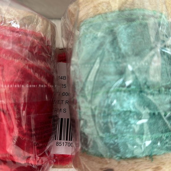 Mint Anthropologie Vintage Fray Velvet ribbon Spool - Picture 2 of 14
